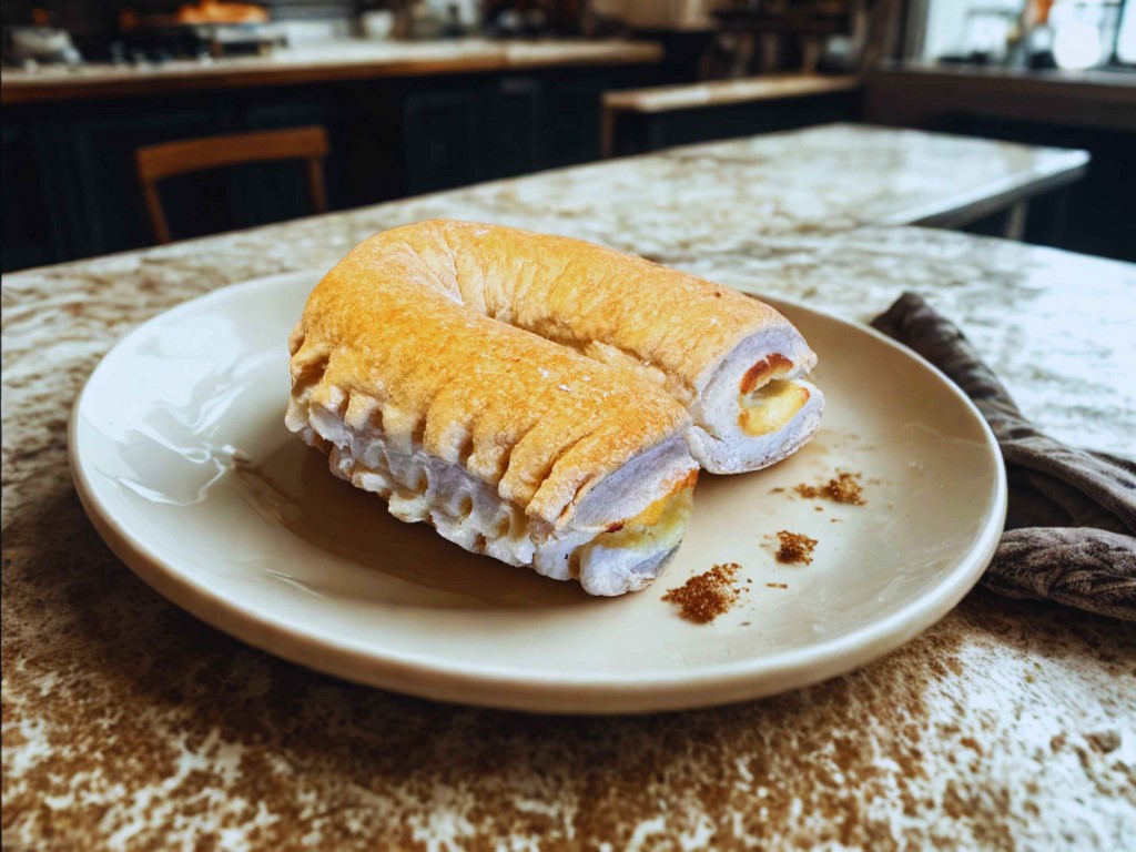 Drożdżówka francuska z nadzieniem serowym